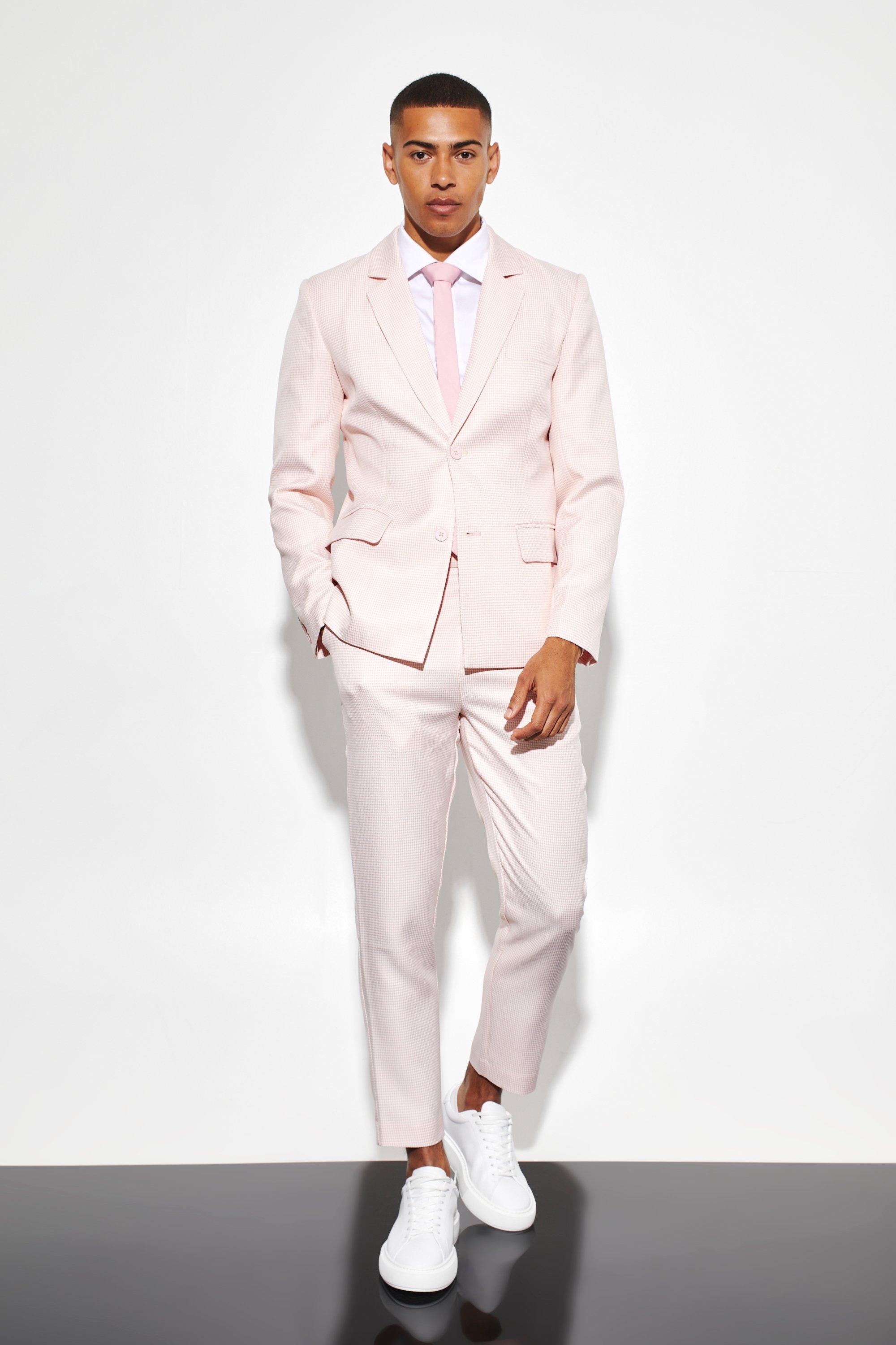 Blush pink trouser outlet suit